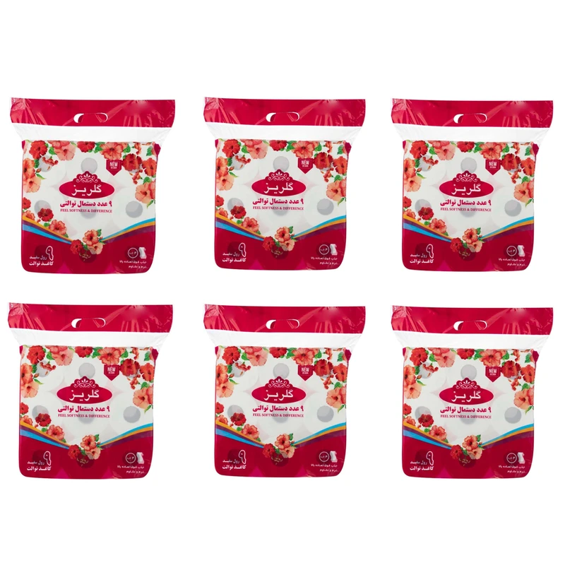 qualityq_90-54076 دستمال توالت گلریز مدل 01 مجموعه 6 عددی - تصویر 1