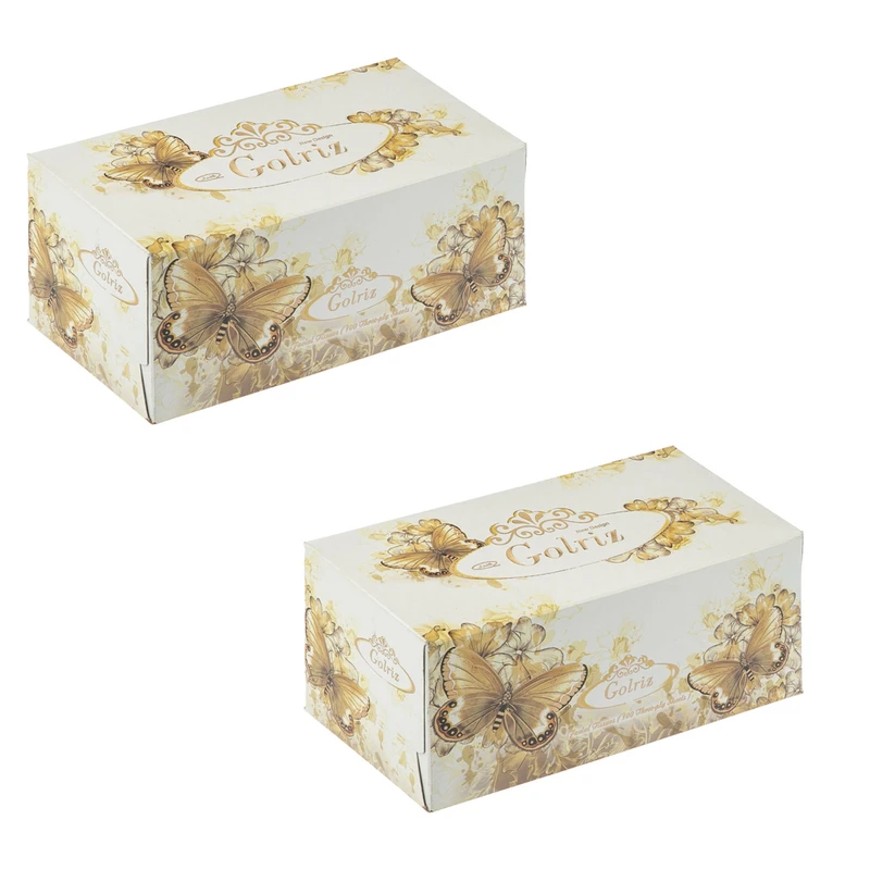 qualityq_90-54086 دستمال کاغذی 100 برگ گلریز گلدار مدل آذین بسته 2 عددی - تصویر 1