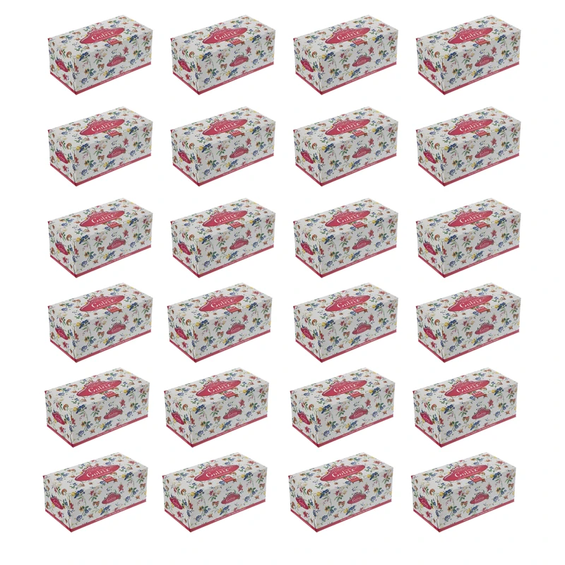 qualityq_90-54139 دستمال کاغذی 100 برگ گلریز مدل گل مریم کد 0101 بسته 24 عددی - تصویر 1