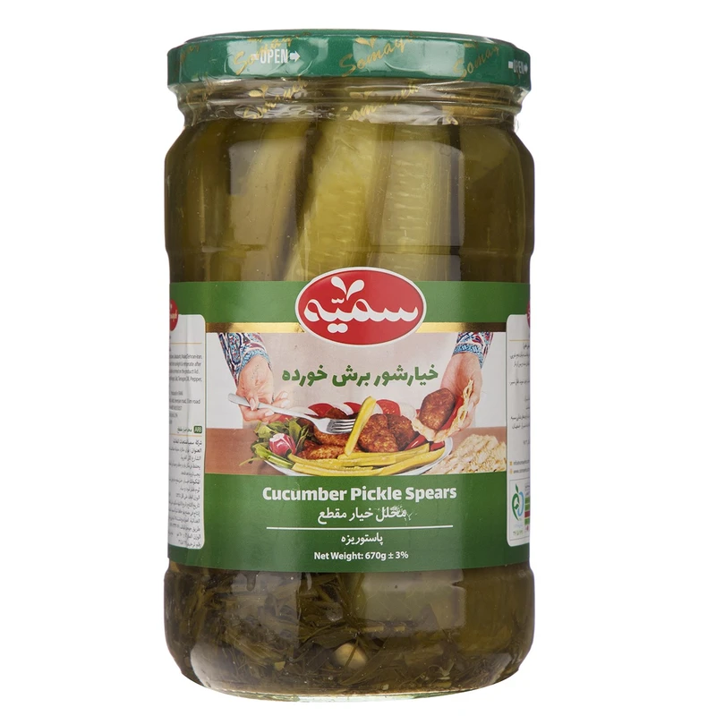 qualityq_90-54708 خیارشور برش خورده سمیه مقدار 670 گرم - تصویر 1