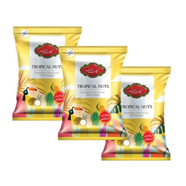 آجیل میکس استوایی گلستان - 40 گرم بسته 3 عددی