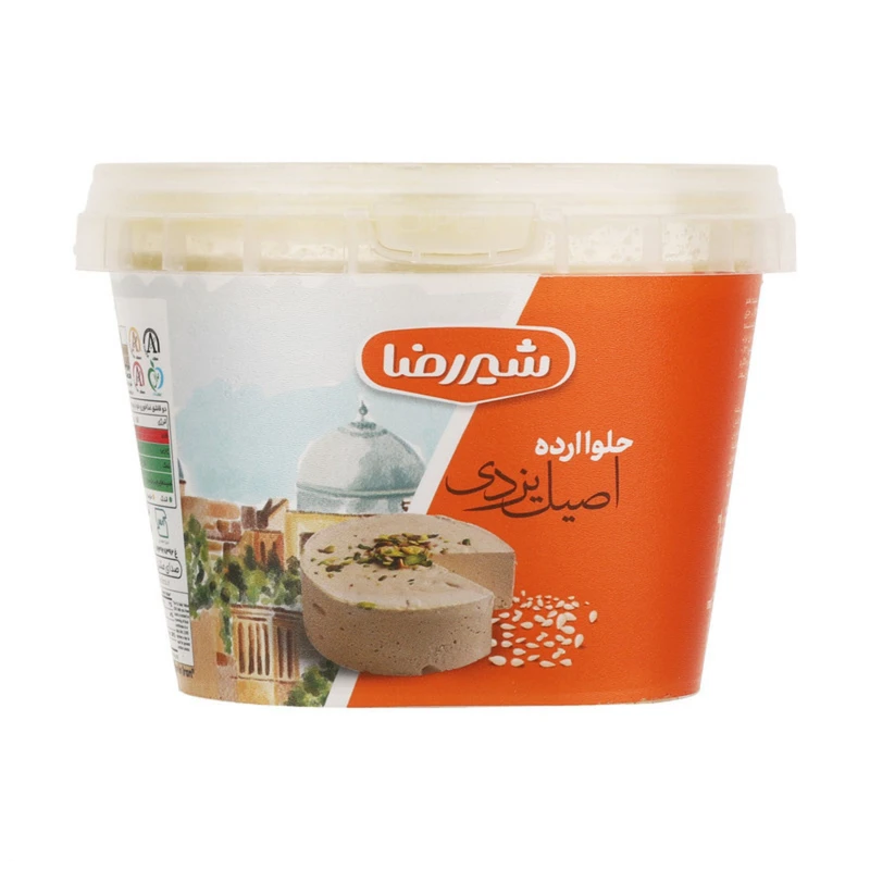 qualityq_90-56703 حلوا ارده پسته ای شیررضا - 448 گرم - تصویر 1