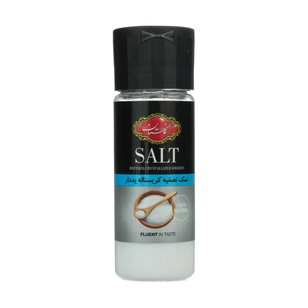 نمک تصفیه کریستاله ید دار گلستان - 180 گرم