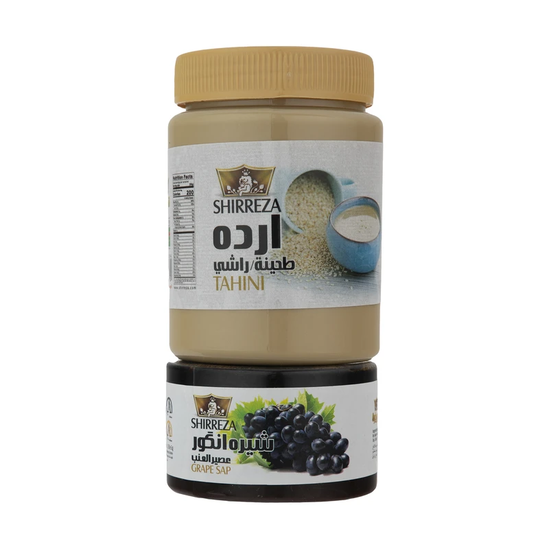 qualityq_90-57287 ارده ساده شیررضا - 450 گرم به همراه شیره انگور شیررضا - 350 گرم - تصویر 1