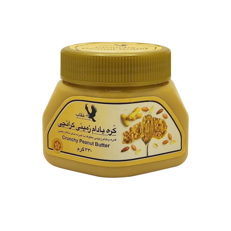 qualityq_90-57812 کره بادام زمینی کرانچی حلوای عقاب - 330 گرم - تصویر 1