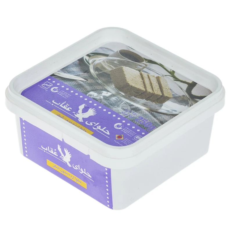 qualityq_90-57866 حلوا ارده بدون شکر عقاب مقدار 250 گرم - تصویر 1