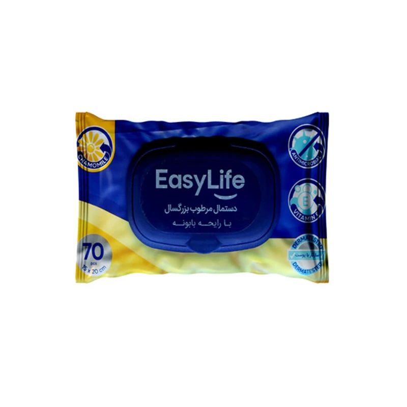 qualityq_90-58514 دستمال مرطوب ایزی لایف مدل بابونه بسته 70 عددی - تصویر 1