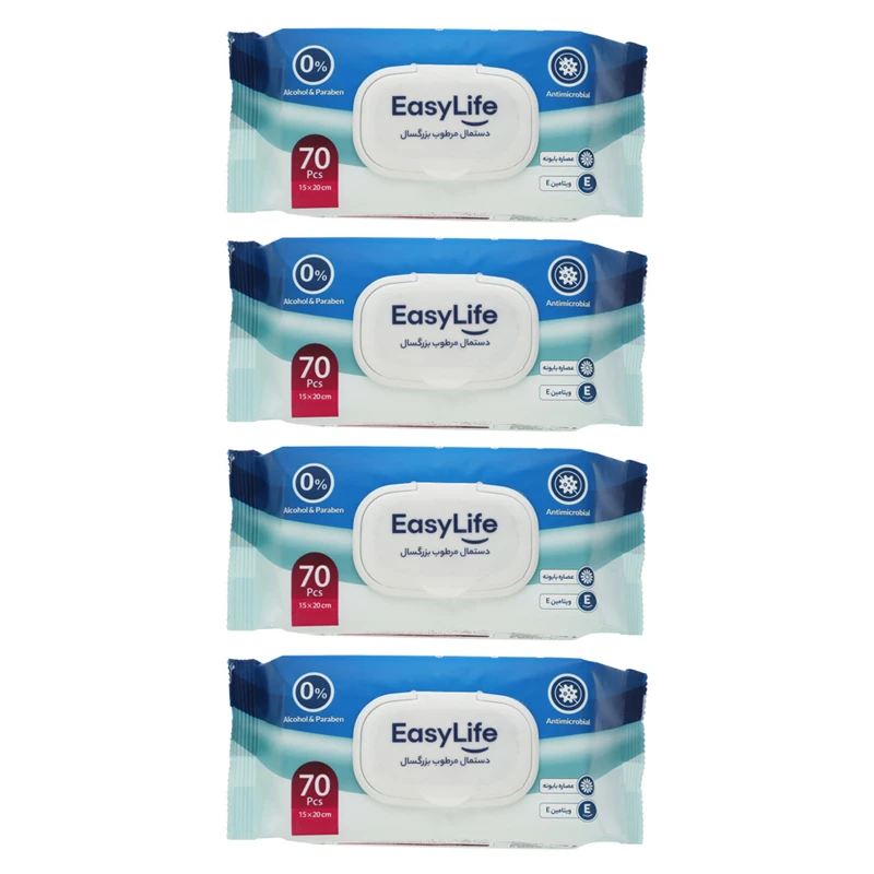 qualityq_90-58516 دستمال مرطوب ایزی لایف مدل 001 بسته 4 عددی - تصویر 1