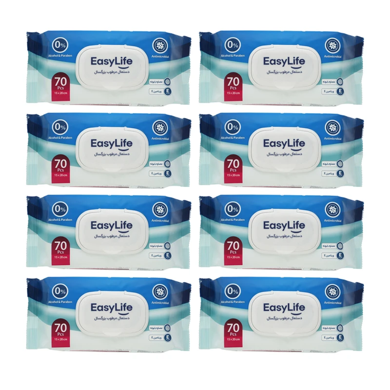 qualityq_90-58521 دستمال مرطوب ایزی لایف مدل 001 بسته 8 عددی - تصویر 1