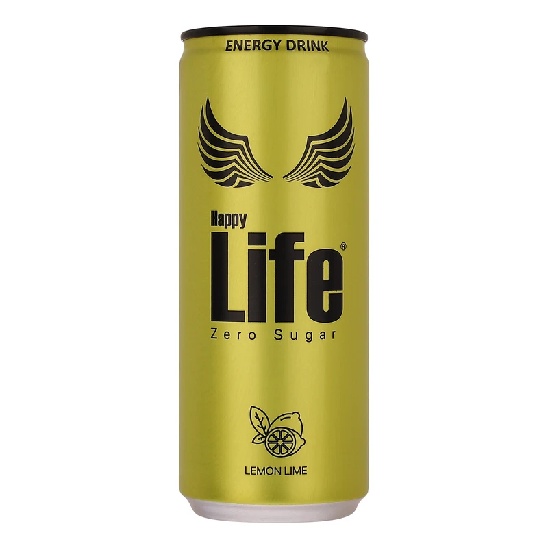 qualityq_90-58606 نوشیدنی انرژی زا بدون قند با طعم لیمو هپی لایف - 250 میلی لیتر - تصویر 1