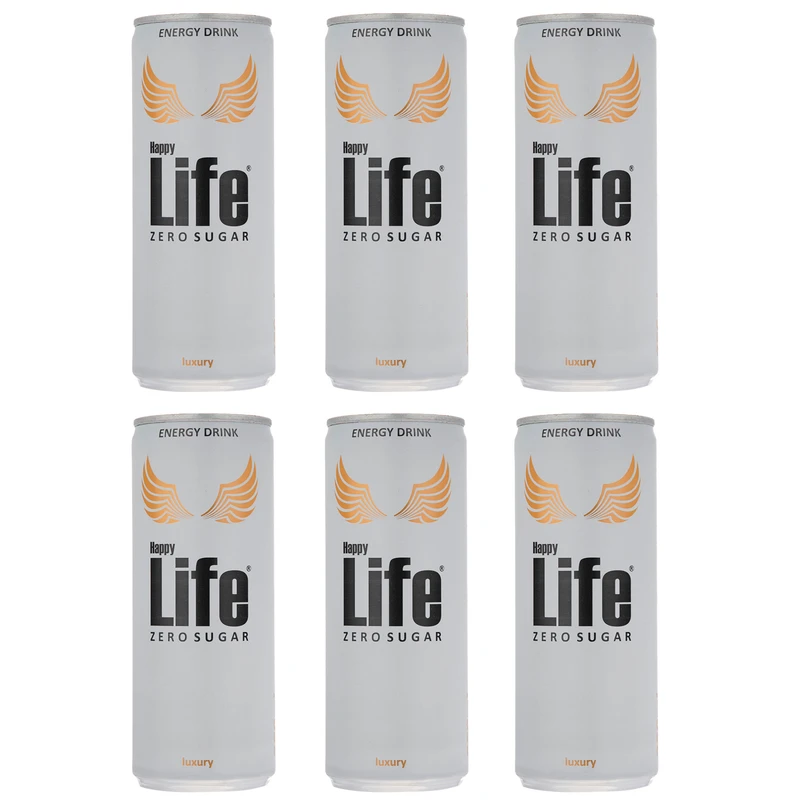 qualityq_90-58641 نوشابه انرژی زا بدون شکر هپی لایف 250 میلی لیتر بسته 6 عددی - تصویر 1