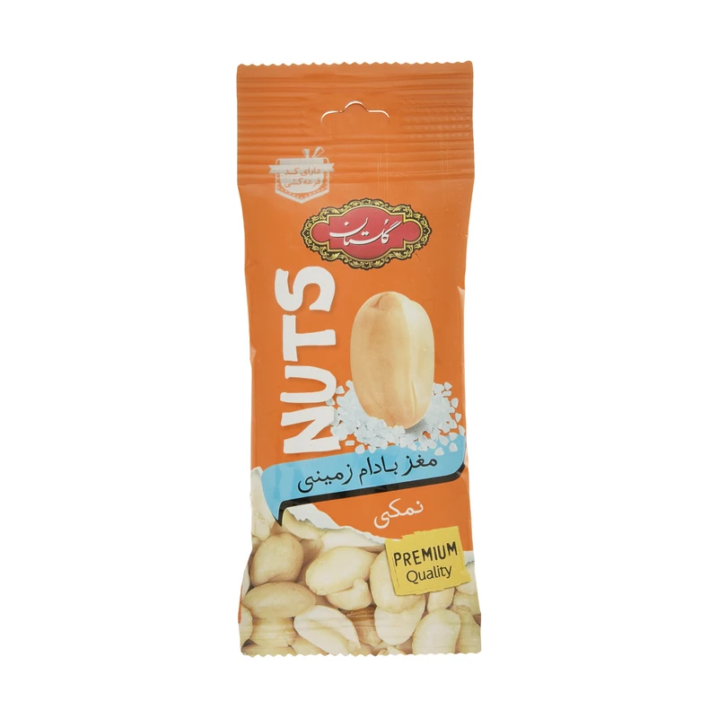 qualityq_90-5869 مغز بادام زمینی نمکی گلستان- 30 گرم - تصویر 1