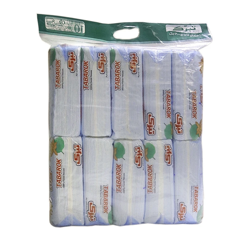 qualityq_90-58702 دستمال کاغذی 200 برگ تبرک مدل 1 بسته 10 عددی - تصویر 1