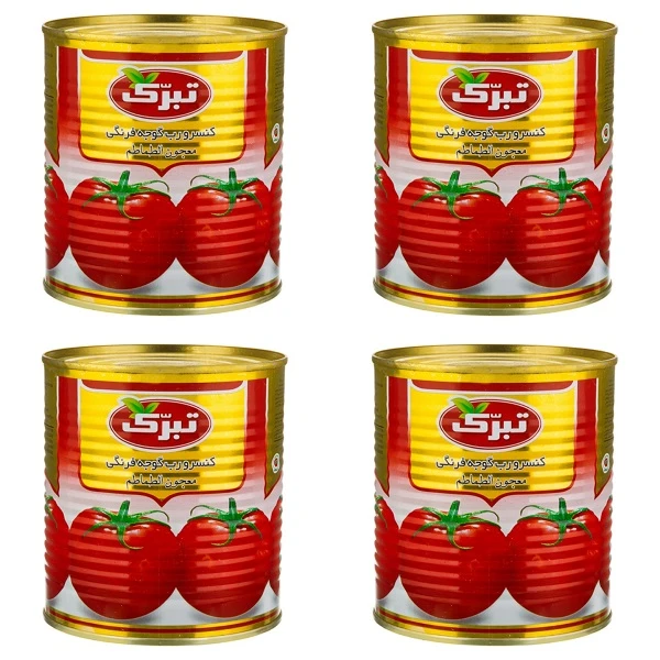 qualityq_90-58835 رب گوجه فرنگی تبرک - 800 گرم بسته 4 عددی - تصویر 1