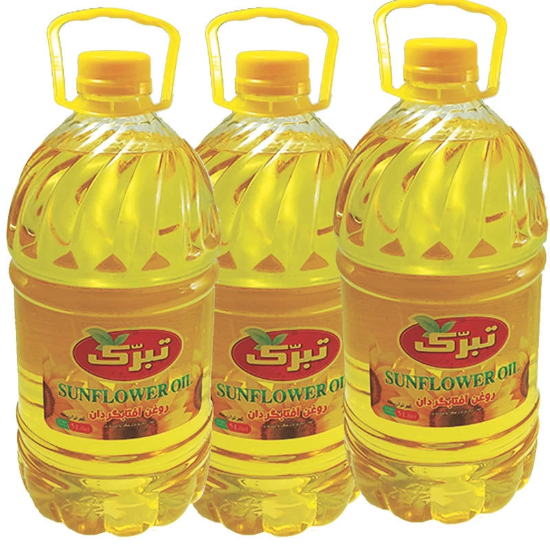 qualityq_90-58868 روغن آفتابگردان تبرک - 5 لیتر بسته 3 عددی - تصویر 1