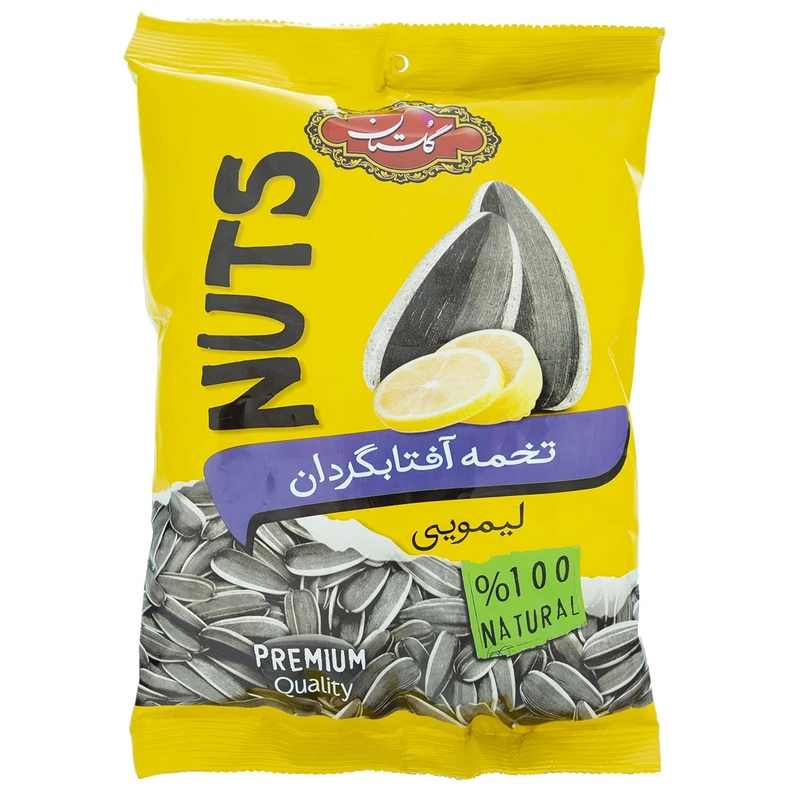 qualityq_90-5904 تخمه آفتابگردان لیمویی گلستان مقدار 100 گرم - تصویر 1