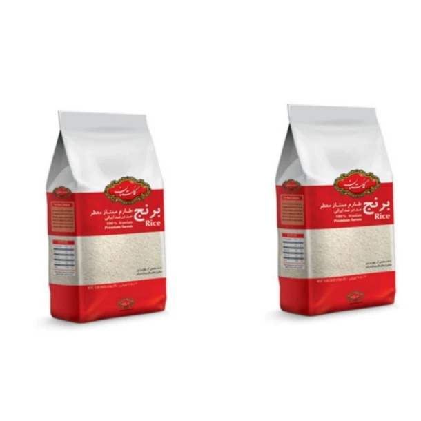 qualityq_90-6012 برنج ساده طارم گلستان - 2 بسته 4.5 کیلوگرم - تصویر 1