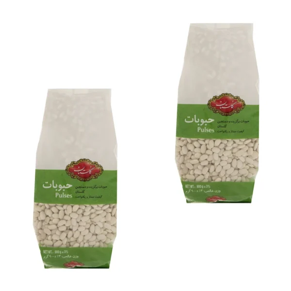 لوبیا سفید گلستان - 900 گرم بسته 2 عددی