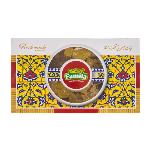 نبات زعفرانی تخت ممتاز فامیلا - 900 گرم