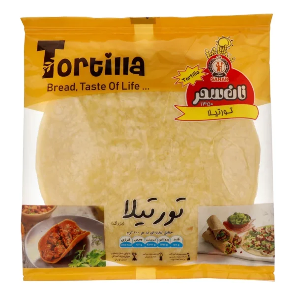 ‫نان تورتيلا بزرگ‬‏ نان سحر - 390 گرم