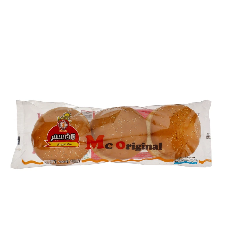 qualityq_90-7003 نان مک اورجينال کنجدی نان سحر - 250 گرم بسته 3 عددی - تصویر 1
