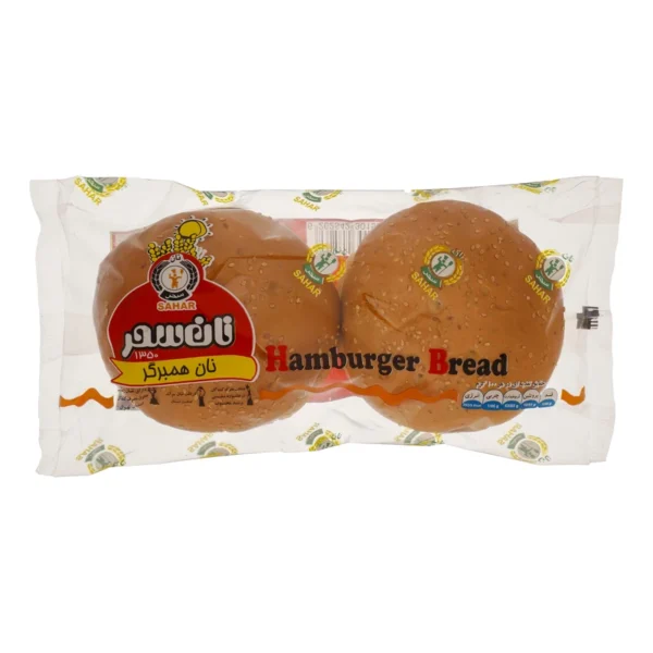 ‫نان همبرگر رومال کنجدی ‬‏ نان سحر - 170 گرم بسته 2 عددي