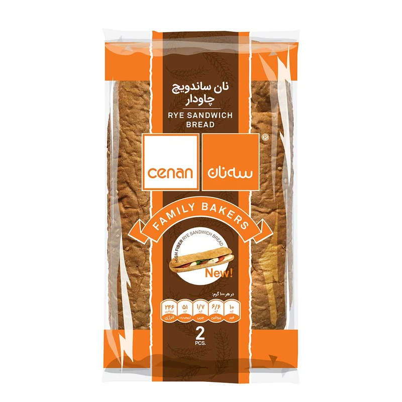 qualityq_90-7144 نان ساندویچ چاودار سه نان - 300 گرم - تصویر 1