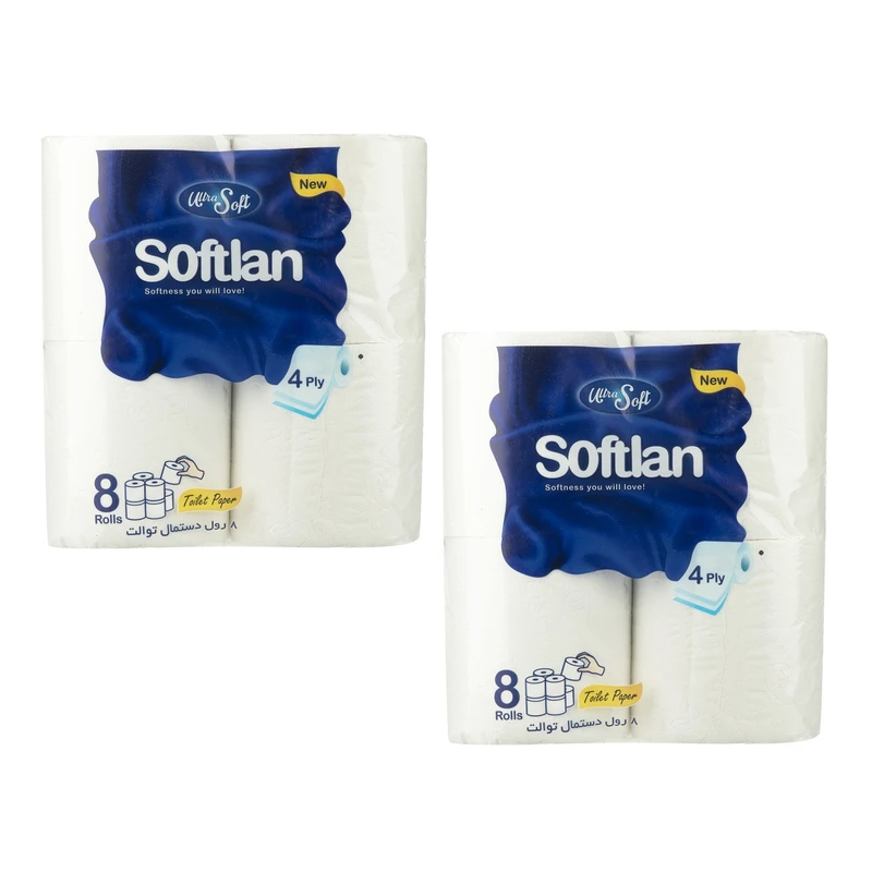 qualityq_90-7271 دستمال توالت سافتلن مدل سافت دو بسته 8 عددی - تصویر 1
