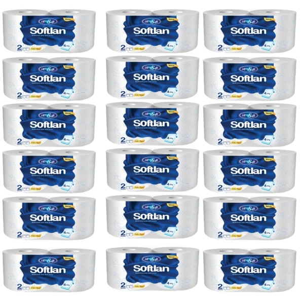 دستمال توالت سافتلن مدل اقتصادی مجموعه 18 عددی