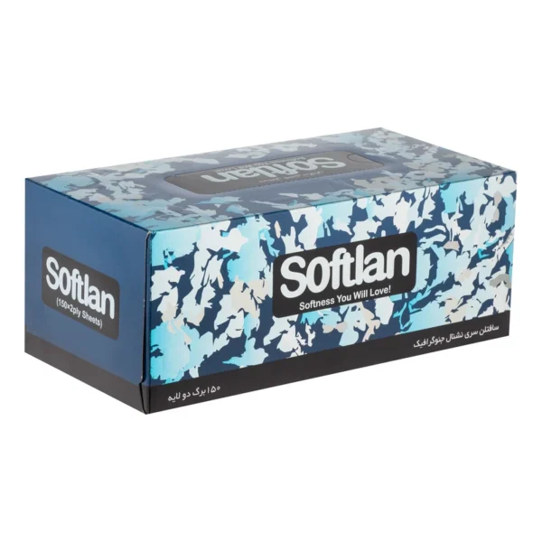 دستمال کاغذی 150 برگ دو لایه سافتلن مدل نشنال جئوگرافیک
