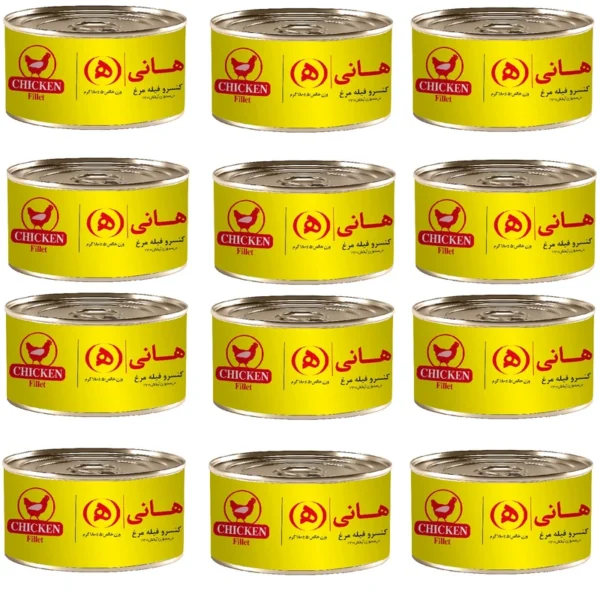 کنسرو تن مرغ هانی - 180 گرم بسته 12 عددی
