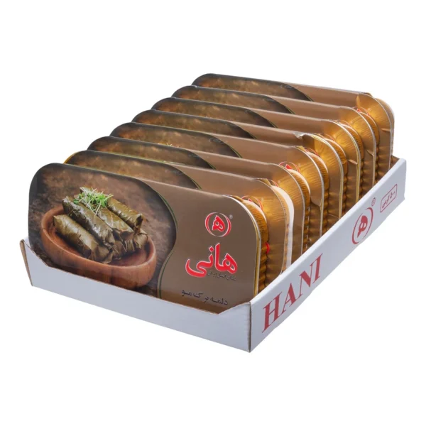 دلمه برگ مو با گوشت چرخ کرده هانی - 460 گرم بسته 8 عددی