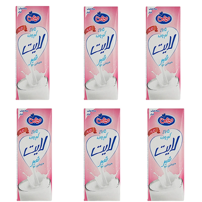 qualityq_90-8933 شیر کم چرب میهن بسته 6 عددی - تصویر 1