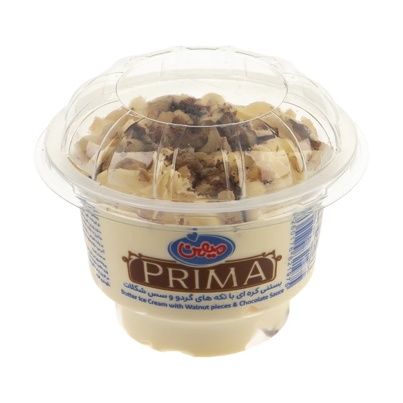 qualityq_90-8935 بستنی کرهای با تکههای گردو و سس شکلات میهن - 170 میلی لیتر - تصویر 1