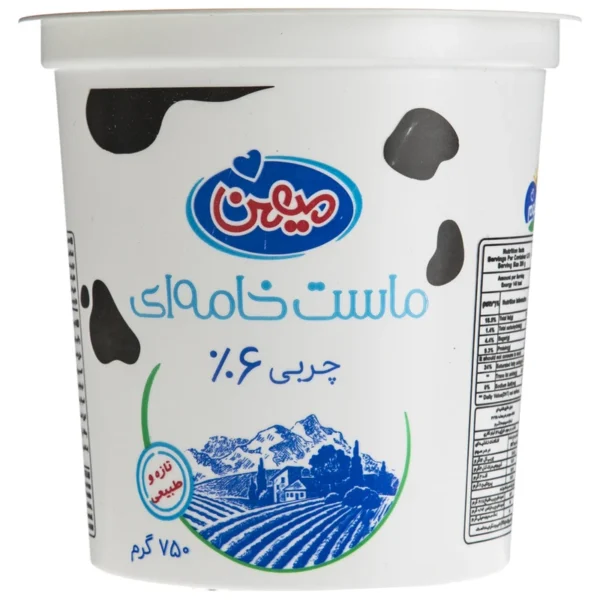 ماست خامه ای میهن مقدار 750 گرم