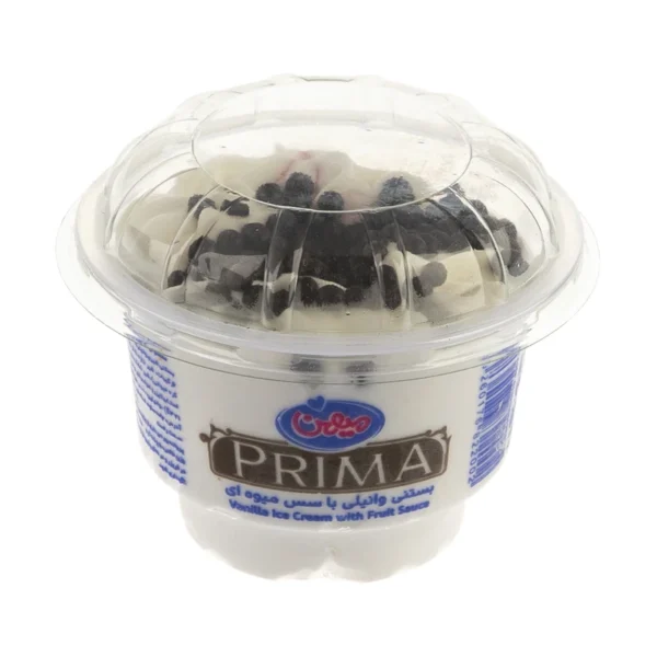 بستنی وانیلی با سس میوه ای میهن - 170 میلی لیتر